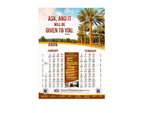 2026 BIBLE LAND CALENDAR | ENGLISH